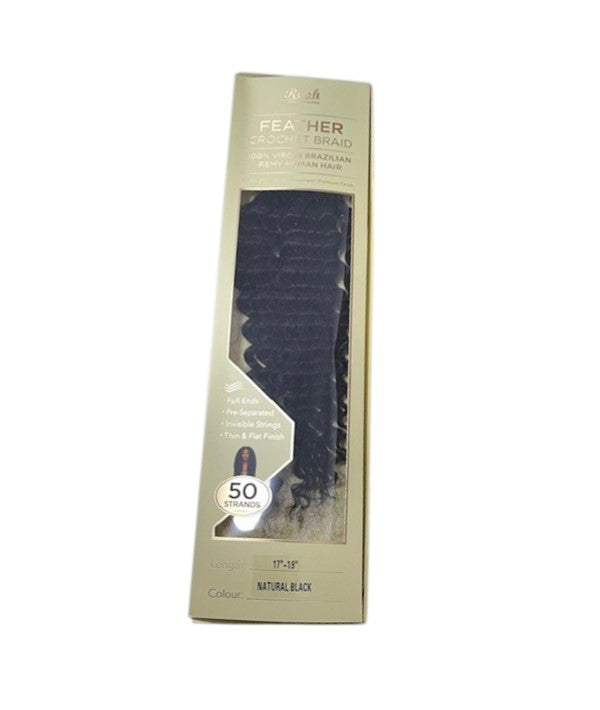 Rush Feather Crochet Braid Virgin Brazilian Remy Human Hair-0