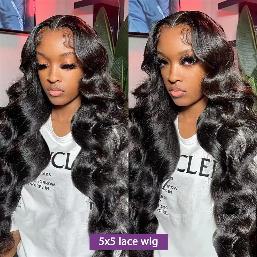 250% Density 40 Inch Body Wave Human Hair Wig Brazilian Pre Plucked 13x4 13x6 HD Transparent Lace Frontal  Wigs For Black Women-3