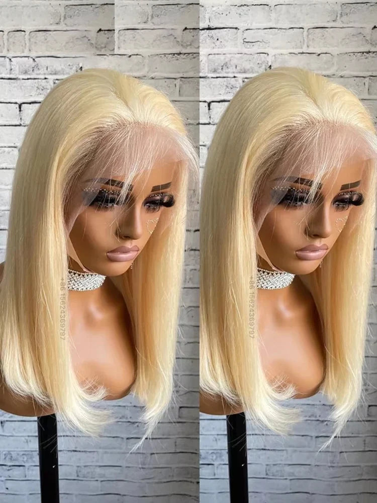 13x4 13x6 613 HD Blonde Bob Hair Wig Human Hair Lace Frontal Wig Brazilian Straight Bob Wig Lace Front Human Hair Wigs For Women-2