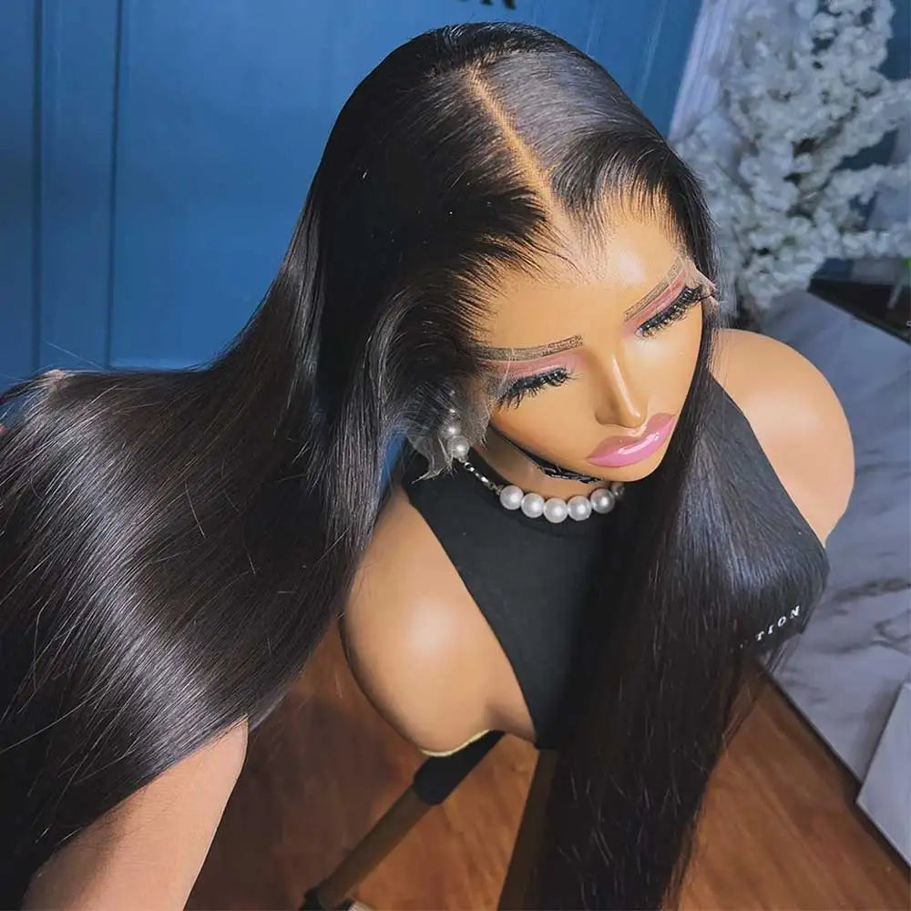 40 42 Inch Straight Human Hair Wigs 13x4 13x6 HD Lace Frontal Wigs For Women Glueless Bone Straight Lace Front Human Hair Wigs-0