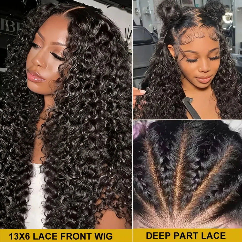HD Transparent Lace Front Human Hair Wigs Jerry Curly Wig Lace Closure Wigs Human Hair Wig 13x4 13x6 Frontal Wigs-3