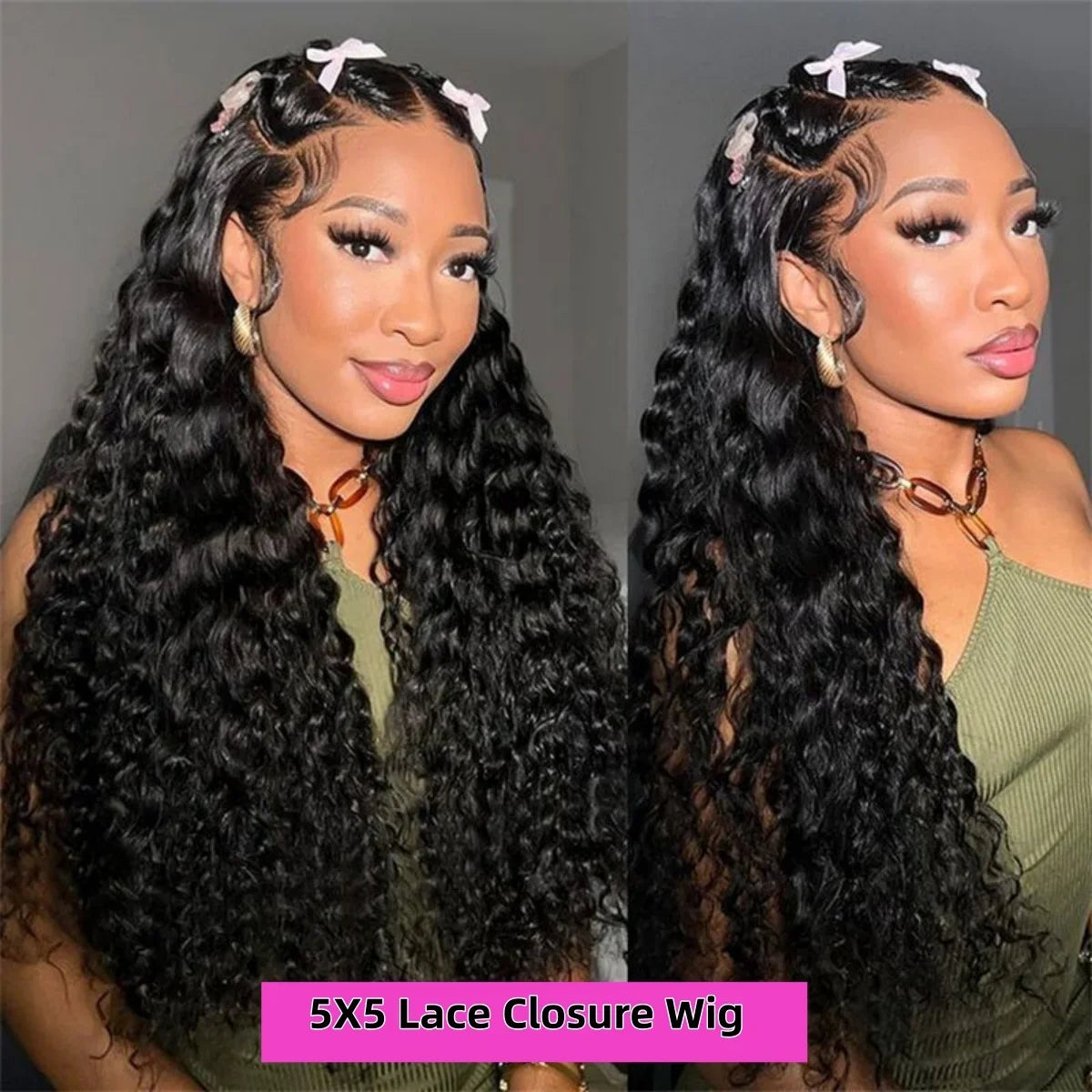 Deep Wigs Human Hair For Woman Burmese Curly Deep Wave Human Hair Wig 13x6 HD Lace Human Hair Wig on Clearance Sale-7