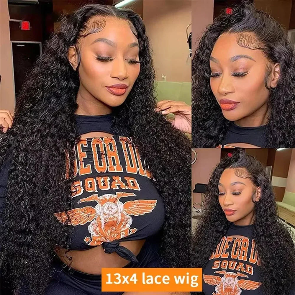 13x6 HD Lace Loose Deep Wave Frontal Wigs 42 Inch Deep Curly Lace Front Human Hair Wigs Preplucked Glueless Wig Human Hair-3