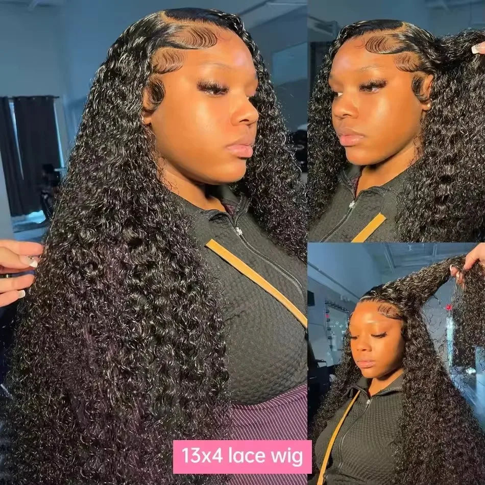 200% Density 13x6 13x4 Deep Wave Hd Lace Frontal Wigs Human Hair 30 40 Inch Wet And Wavy Loose Water Wave Lace Front Wig 360 Curly Lace Frontal Human Hair Lace Wigs For Women Human Hair 100% Human Hair-1