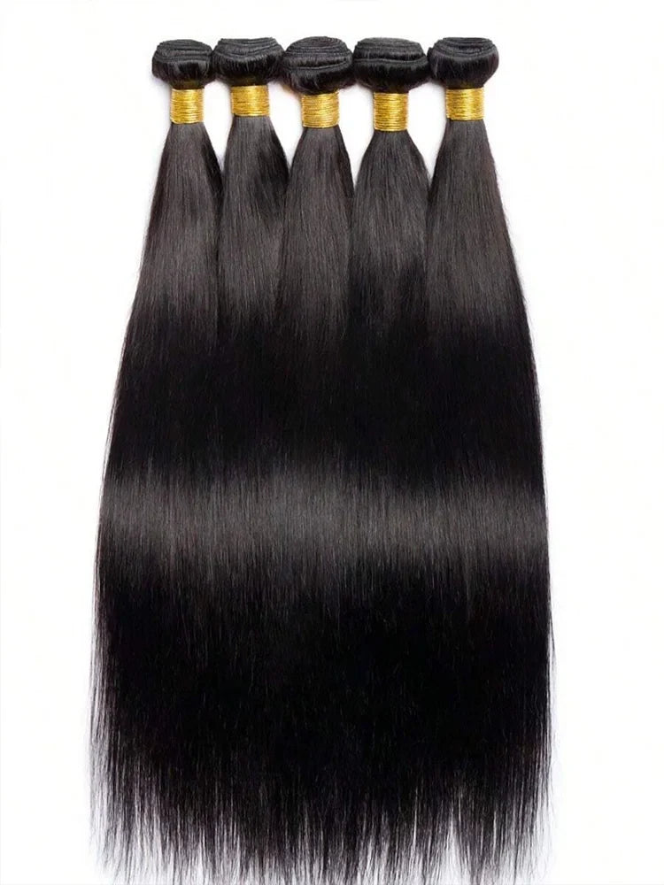 42 Inch Bundles Bone Straight Brazilian Human Hair Bundles Raw Extensions Tissage For Women-1