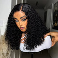 13x4 Lace Closure Wig 100% Human Hair Wig Deep Curly Wig Jerry Curly Short Bob Wig With Baby Hair Deep Wave Double Draw Wig For Black Women-1