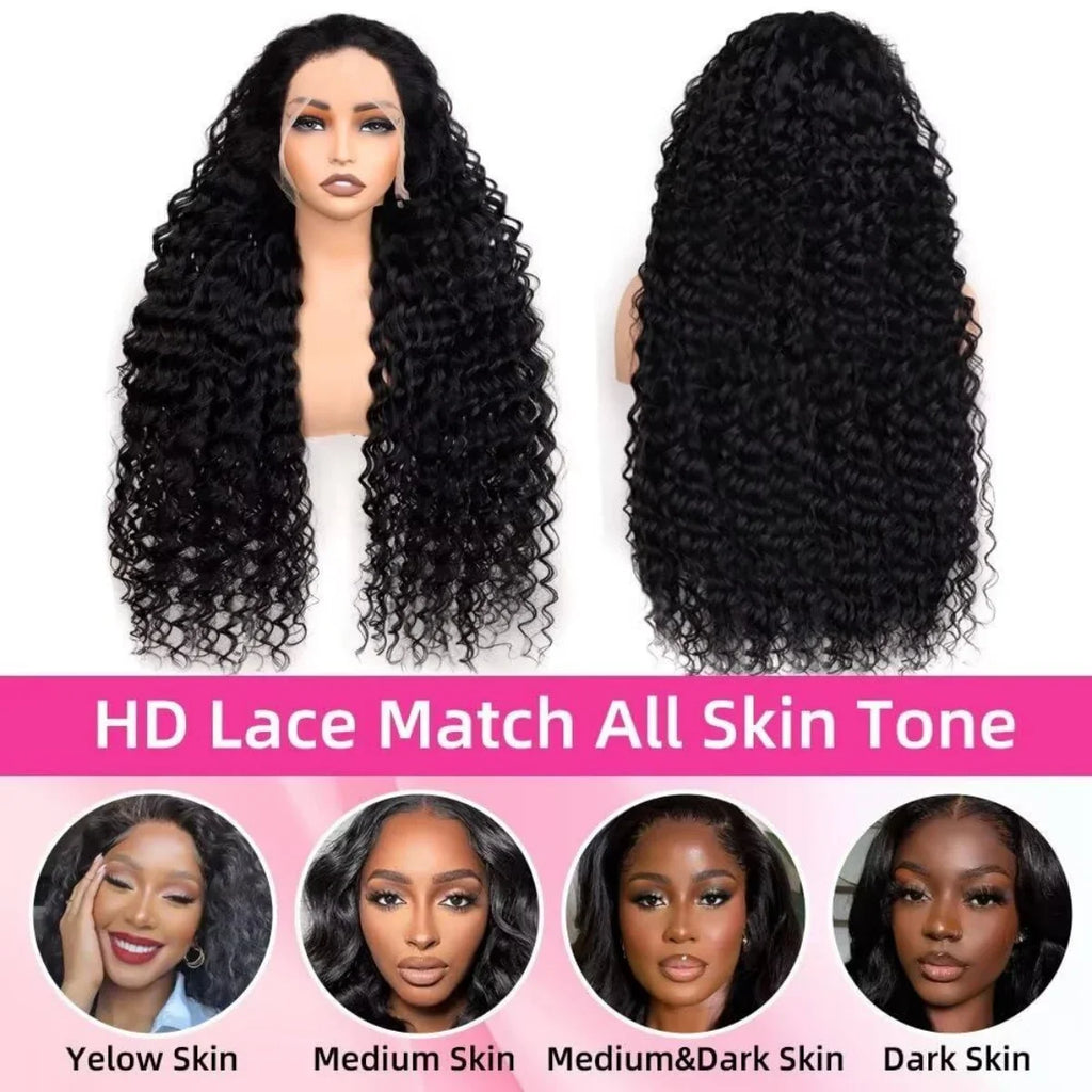 Deep Wigs Human Hair For Woman Burmese Curly Deep Wave Human Hair Wig 13x6 HD Lace Human Hair Wig on Clearance Sale-2