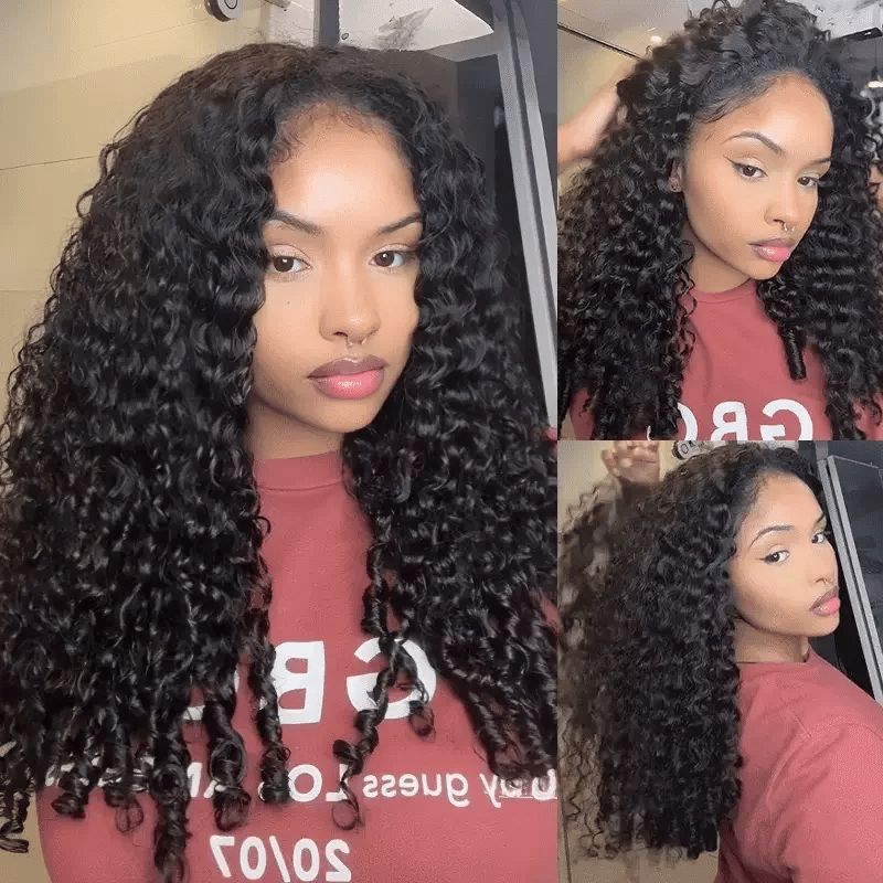 13x6 Burmese Curly Wig Lace Frontal 250% Density 13x4 HD Transparent Pre Plucked Virgin Human Hair Wigs-1