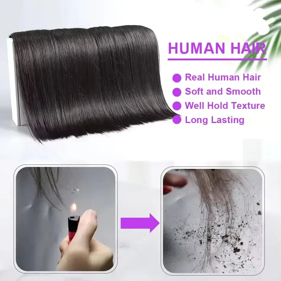 16A Straight Bundles Human Hair Brazilian Remy Weave Raw Hair 3 4 5 Pcs 100% Unprocessed Double Weft Human Hair Bundles Extensions Natural Black-3