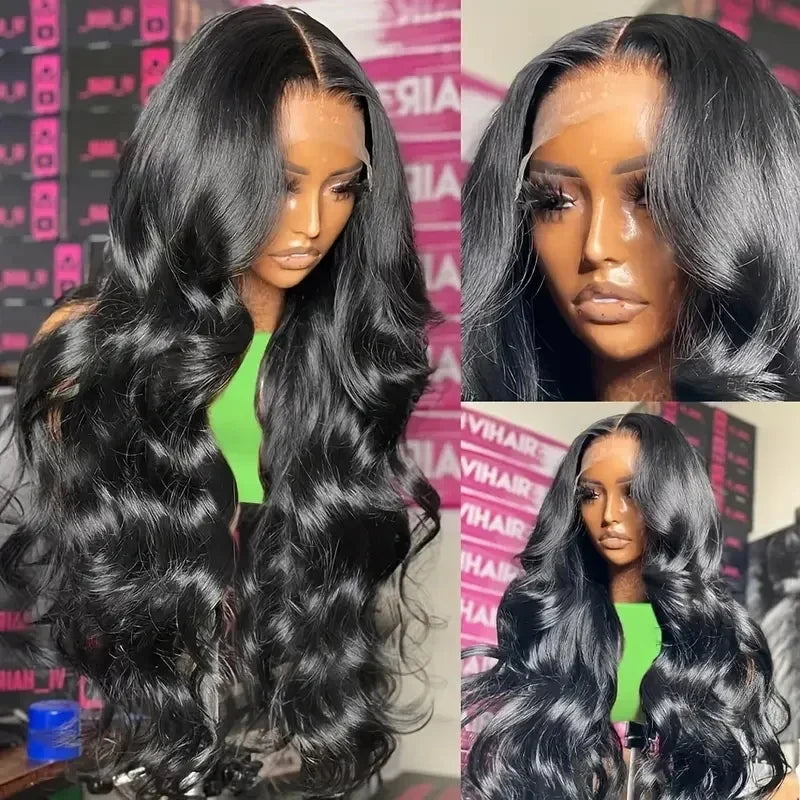 Brazilian Body Wave Human Hair Wigs Pre Plucked Hd Transparent 13x4 Lace Front Wig Bleached Knots Transparent Lace Frontal Wig-1