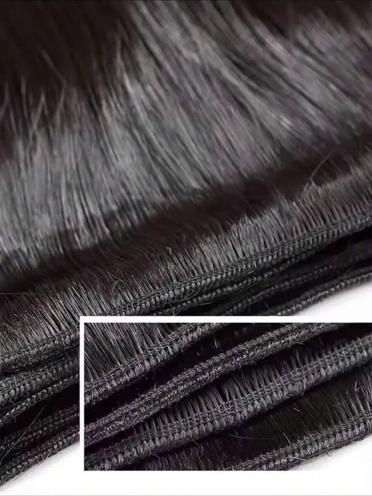 42 Inch Bundles Bone Straight Brazilian Human Hair Bundles Raw Extensions Tissage For Women-4