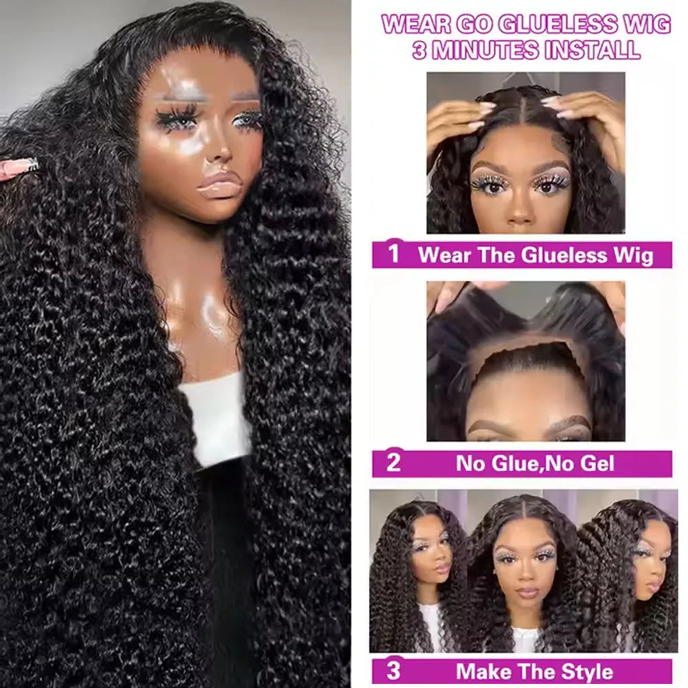 HD Transparent Lace Front Human Hair Wigs Jerry Curly Wig Lace Closure Wigs Human Hair Wig 13x4 13x6 Frontal Wigs-2