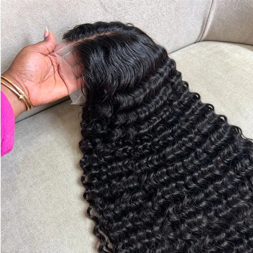 13x6 HD Lace Loose Deep Wave Frontal Wigs 42 Inch Deep Curly Lace Front Human Hair Wigs Preplucked Glueless Wig Human Hair-0