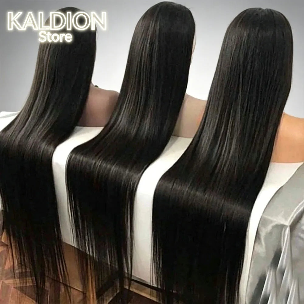 40 Inch Bone Straight Human Hair Wig 13x4 13x6 HD Transparent Lace Wigs Brazilian Full Lace Frontal Wig For Women 250% Density-1