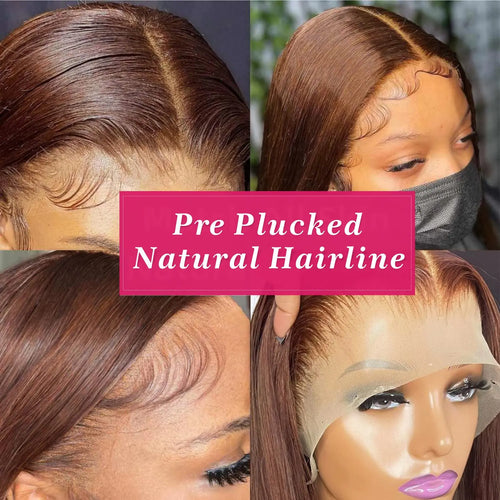13x4 Chocolate Brown Lace Front Wigs Human Hair For Women 13x6 Hd Straight Lace Frontal Wig 4x4 5x5 Closure Human Hair Wig-1