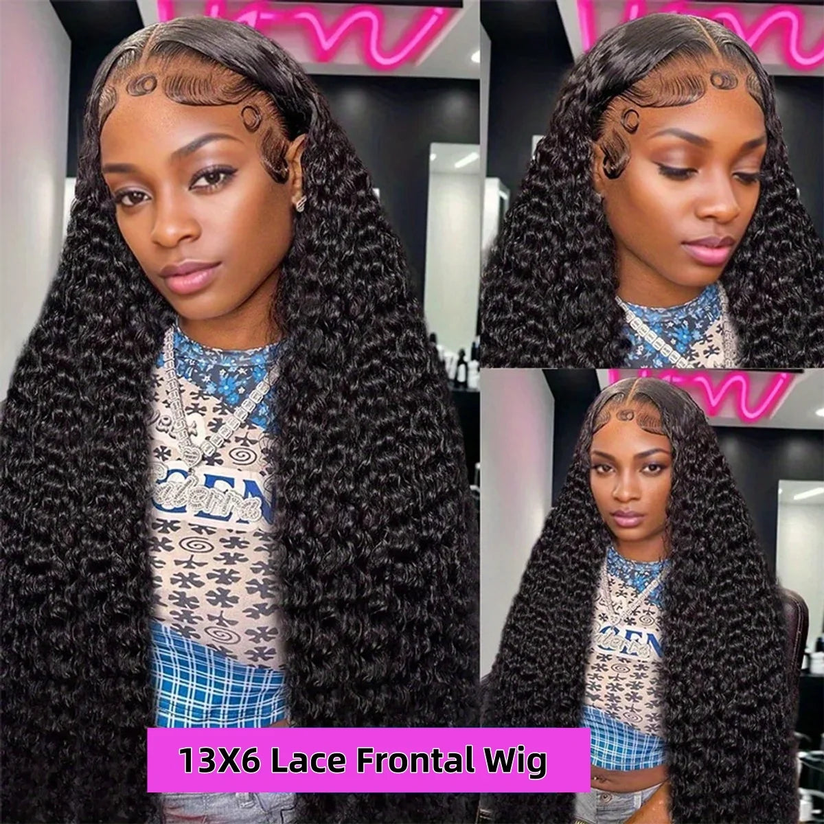 Deep Wigs Human Hair For Woman Burmese Curly Deep Wave Human Hair Wig 13x6 HD Lace Human Hair Wig on Clearance Sale-6