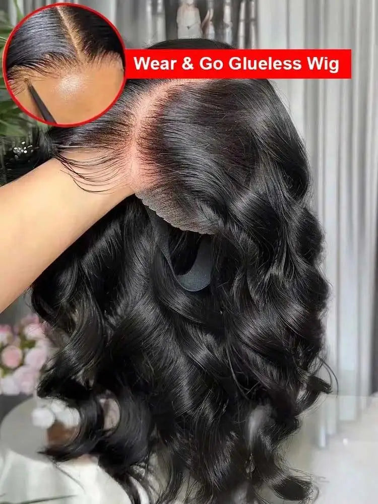40 42 Inch 250% Wear And Go Glueless Wigs Body Wave Human Hair Wigs 13x4 13X6 Wet and Wavy HD Lace Frontal Wigs For Women-0