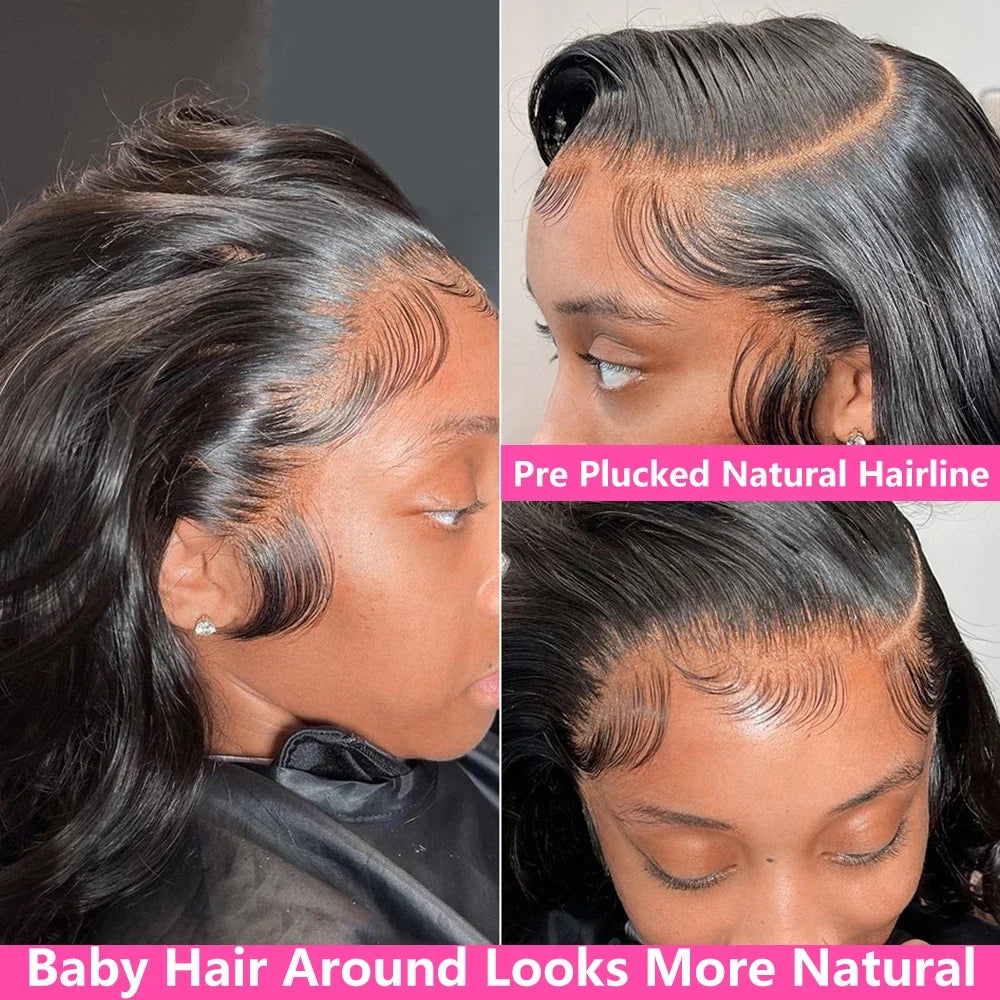 HD Transparent 13x4 13x6 Body Wave Lace Front Wig Pre Plucked 360 Lace Frontal Wig Human Hair Wigs For Women 5x5 Wig 200 Density-1