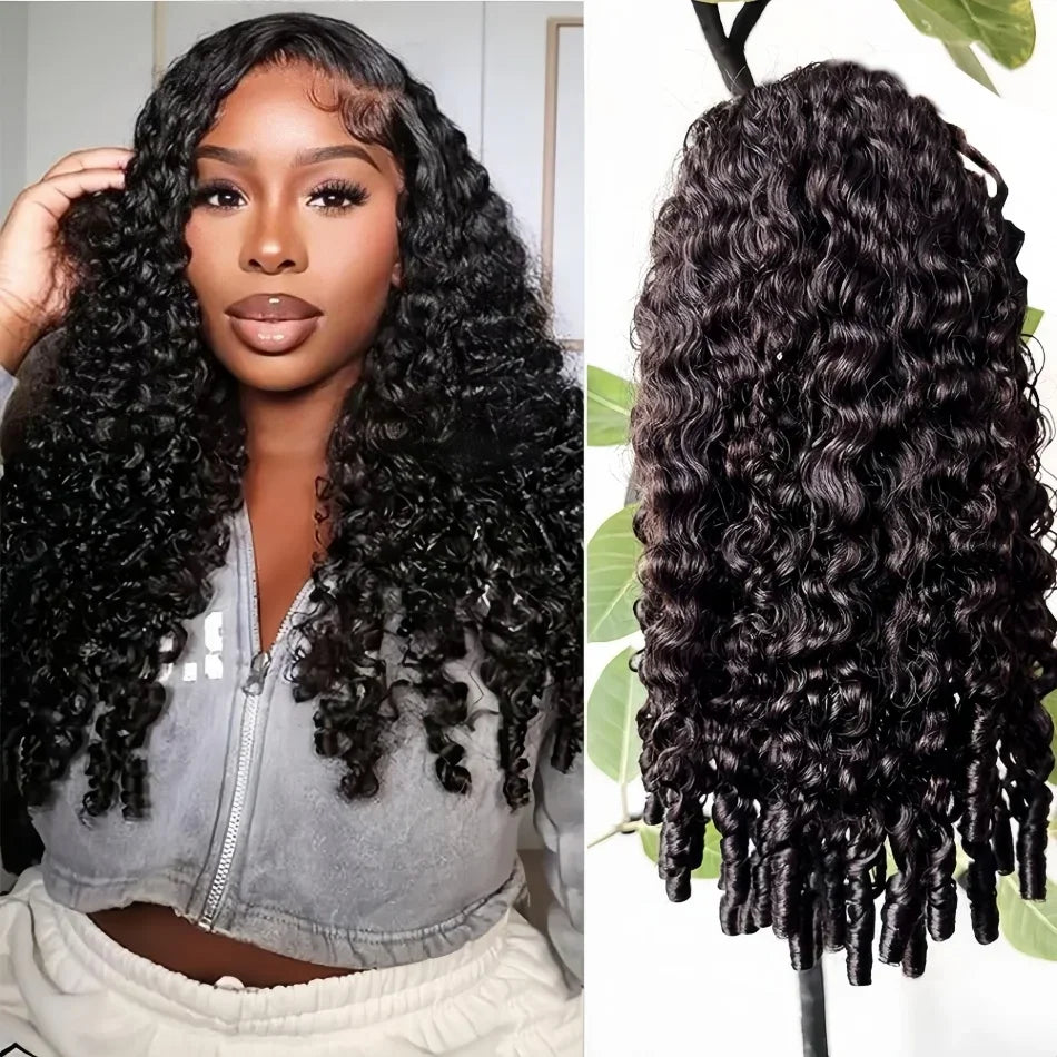 12A Burmese Curly Human Hair Wig Ready to Wear 200% 250% Density 13x4 Transparent Lace Frontal Wig Deep Wave Curly Lace Front Human Hair Wigs For Woman Ready to Wear On Clearance Sale Pre Plucked Wig Party Work Daily Life-6
