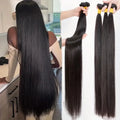 42 Inch Bundles Bone Straight Brazilian Human Hair Bundles Raw Extensions Tissage For Women-0