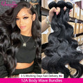Queenlike 24 24 24 Inch Body Wave Bundles Human Hair 12A Brazilian Raw Hair Weave Bundles 1/3 PCS Human Hair Bundles Extensions-0