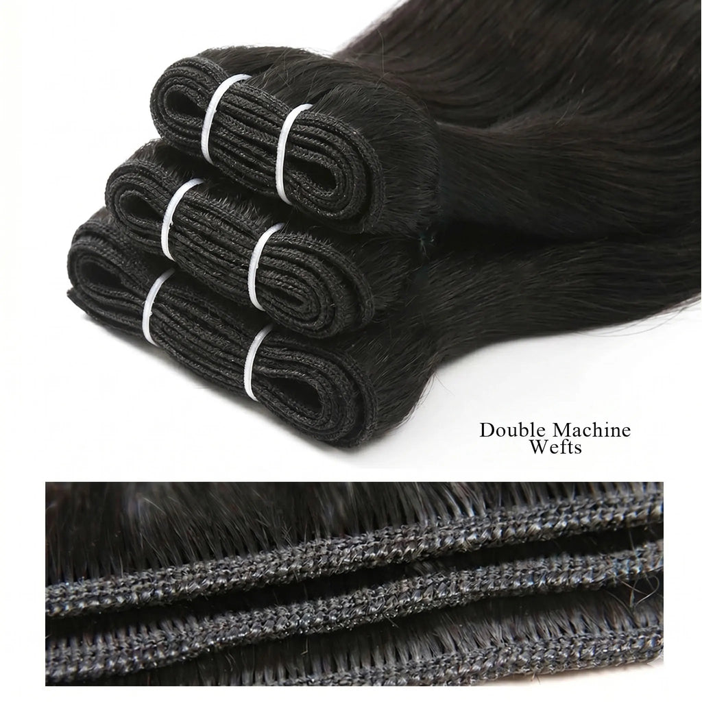 2 3 4 Pcs 14A Body Wave 100% Human Hair Bundles Brazilian Real Remy Weave Hair Unprocessed Raw Hair Bundles Extensions Natural Black-3