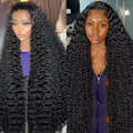 30 inch Burmese Raw Curly 250% Density 13x6 HD Lace Front Human Hair Wigs Deep Wave 13x4 Frontal Wigs Women Glueless Closure Wig-5
