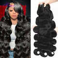 2 3 4 Pcs 14A Body Wave 100% Human Hair Bundles Brazilian Real Remy Weave Hair Unprocessed Raw Hair Bundles Extensions Natural Black-0