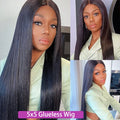 210 Density Glueless Wigs Human Hair Body Wave Lace Front Wigs Human Hair Pre Plucked 4x4 HD Lace Frontal Wigs-5