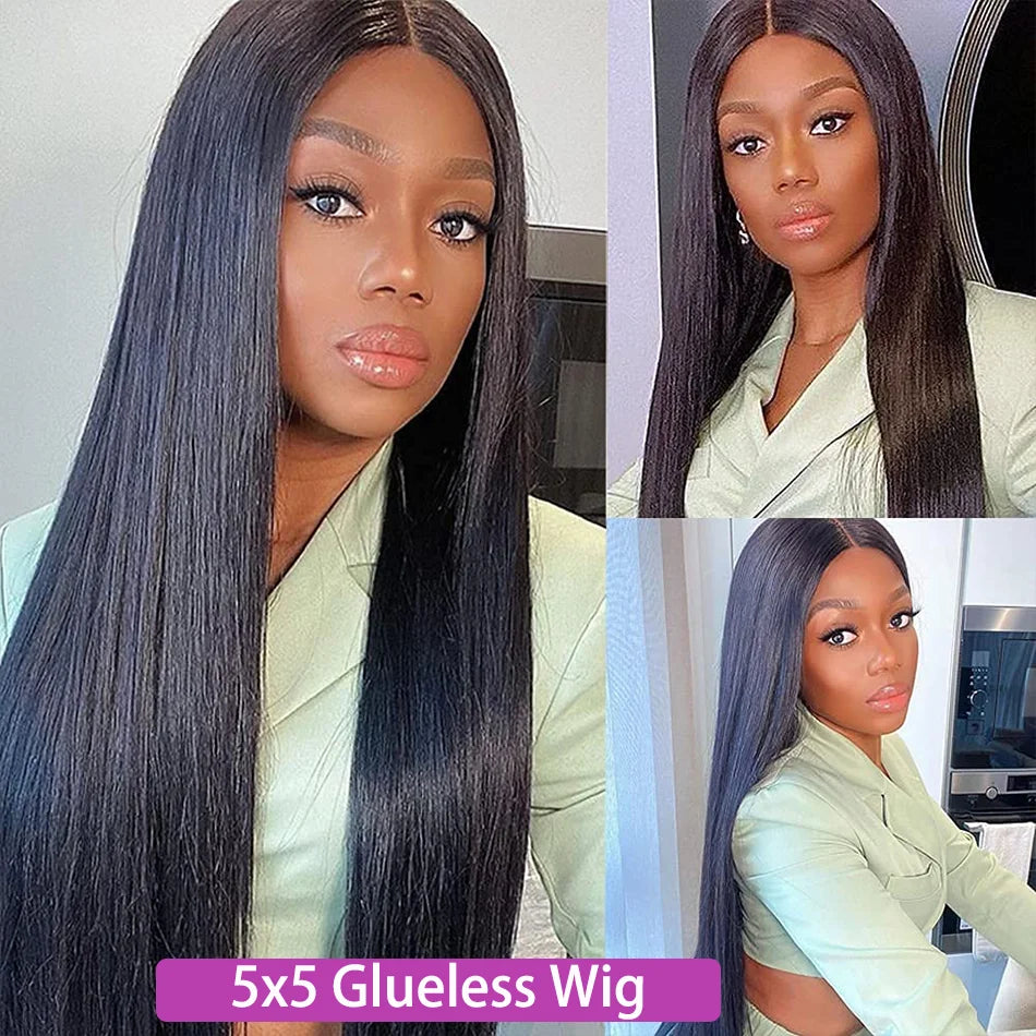 210 Density Glueless Wigs Human Hair Body Wave Lace Front Wigs Human Hair Pre Plucked 4x4 HD Lace Frontal Wigs-5