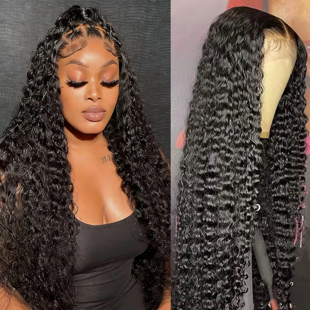 HD Transparent Lace Front Human Hair Wigs Jerry Curly Wig Lace Closure Wigs Human Hair Wig 13x4 13x6 Frontal Wigs-4