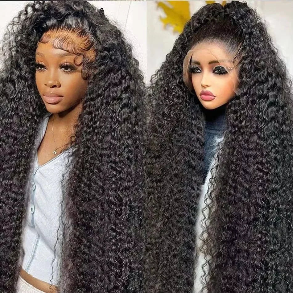 30 inch Burmese Raw Curly 250% Density 13x6 HD Lace Front Human Hair Wigs Deep Wave 13x4 Frontal Wigs Women Glueless Closure Wig-6