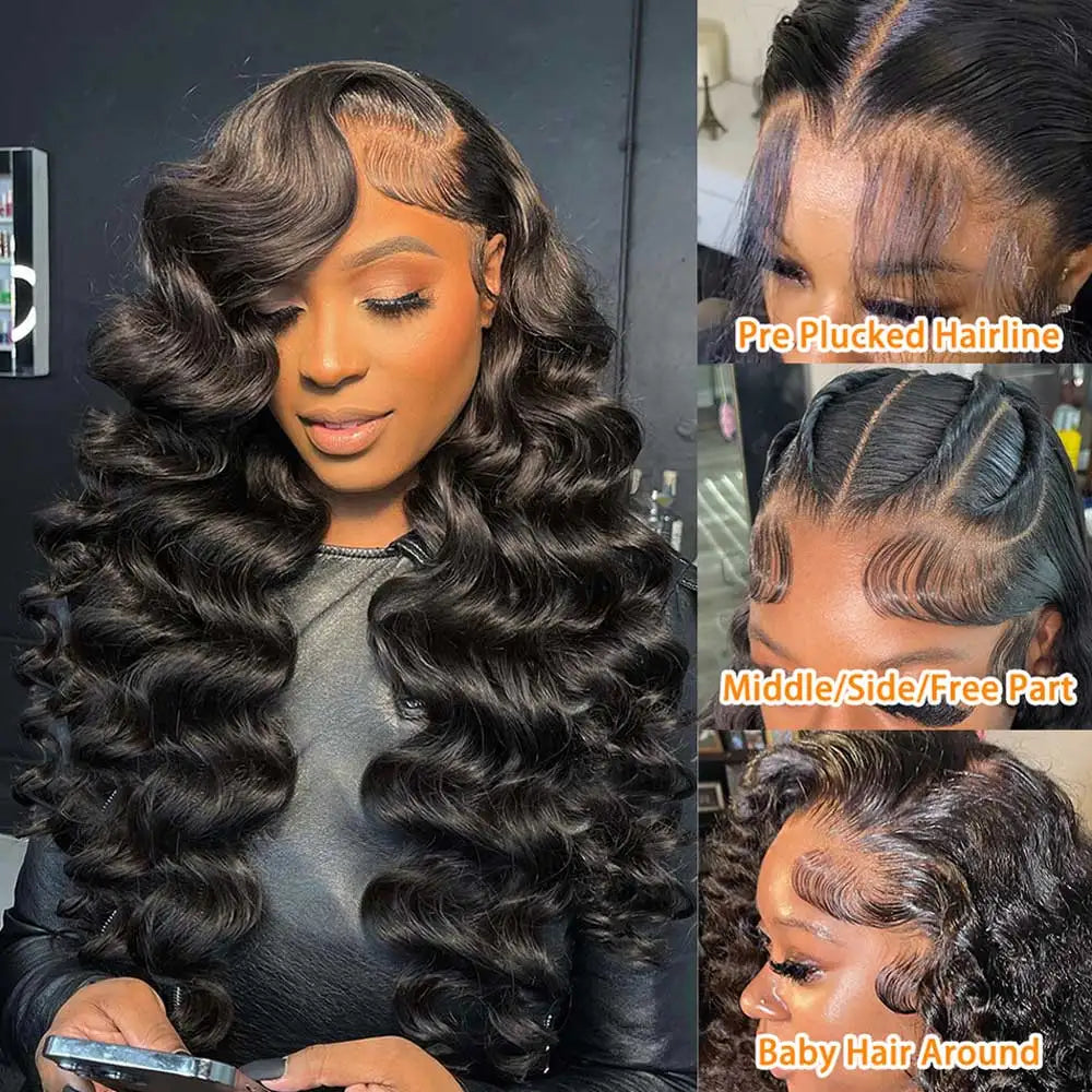 40 42 Inch Glueless Wig Loose Deep Wave Frontal Human Hair Wigs Wear and Go 13x4 13x6 HD Deep Curly Lace Front Human Hair Wigs-1