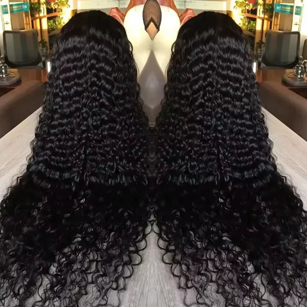 Deep Wave 13x4 Hd Lace Front Human Hair Wig 42 Inch Deep Wave 13x6 Hd Lace Frontal Wig 250 Density 5x5 Glueless Wig For Women-0