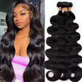 42 Inch Body Wave Human Hair Bundles Natural Black Brazilian Virgin Hair Weave 12A Unprocessed Real Human Hair Extensions Full T-1