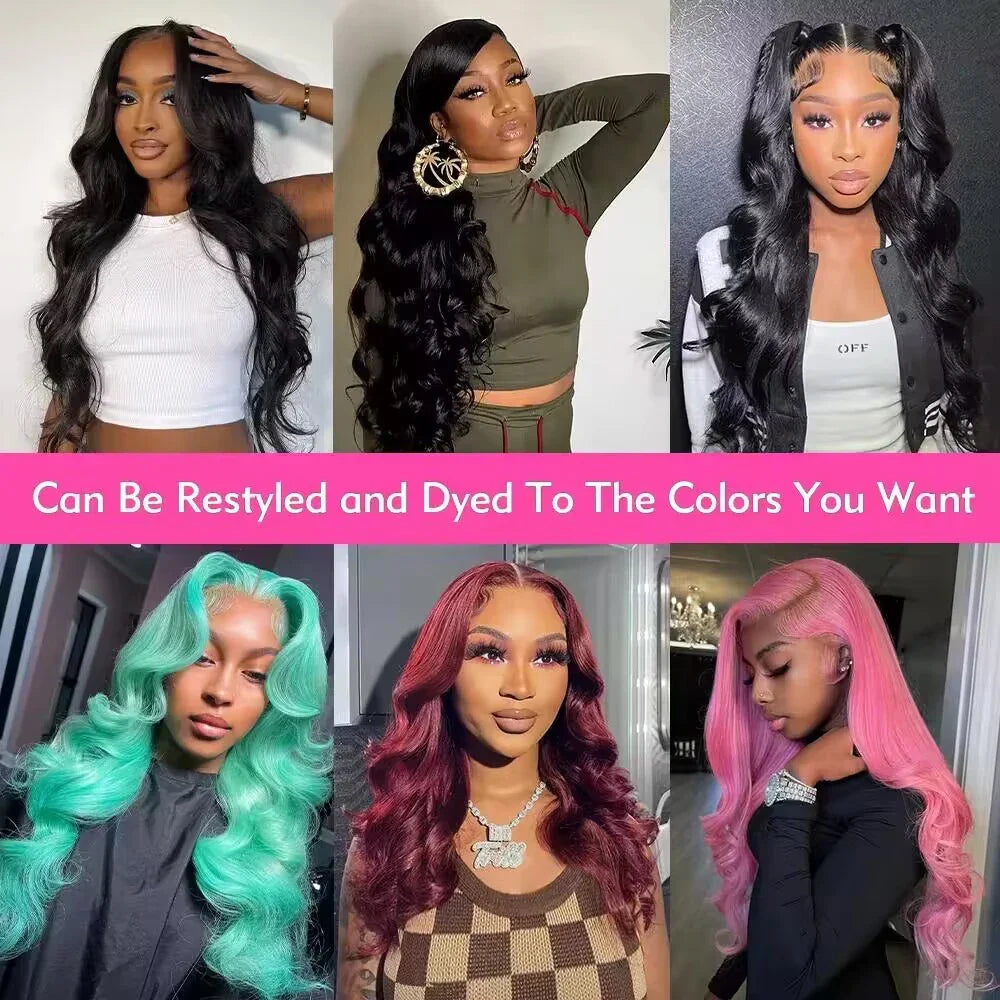 HD Transparent 13x4 13x6 Body Wave Lace Front Wig Pre Plucked 360 Lace Frontal Wig Human Hair Wigs For Women 5x5 Wig 200 Density-4