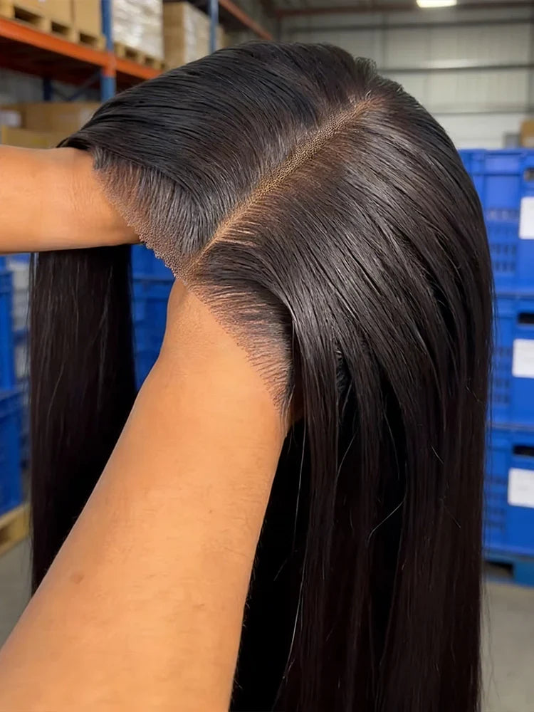 40 Inch Bone Straight Human Hair Wig 13x4 13x6 HD Transparent Lace Wigs Brazilian Full Lace Frontal Wig For Women 300% Density-0