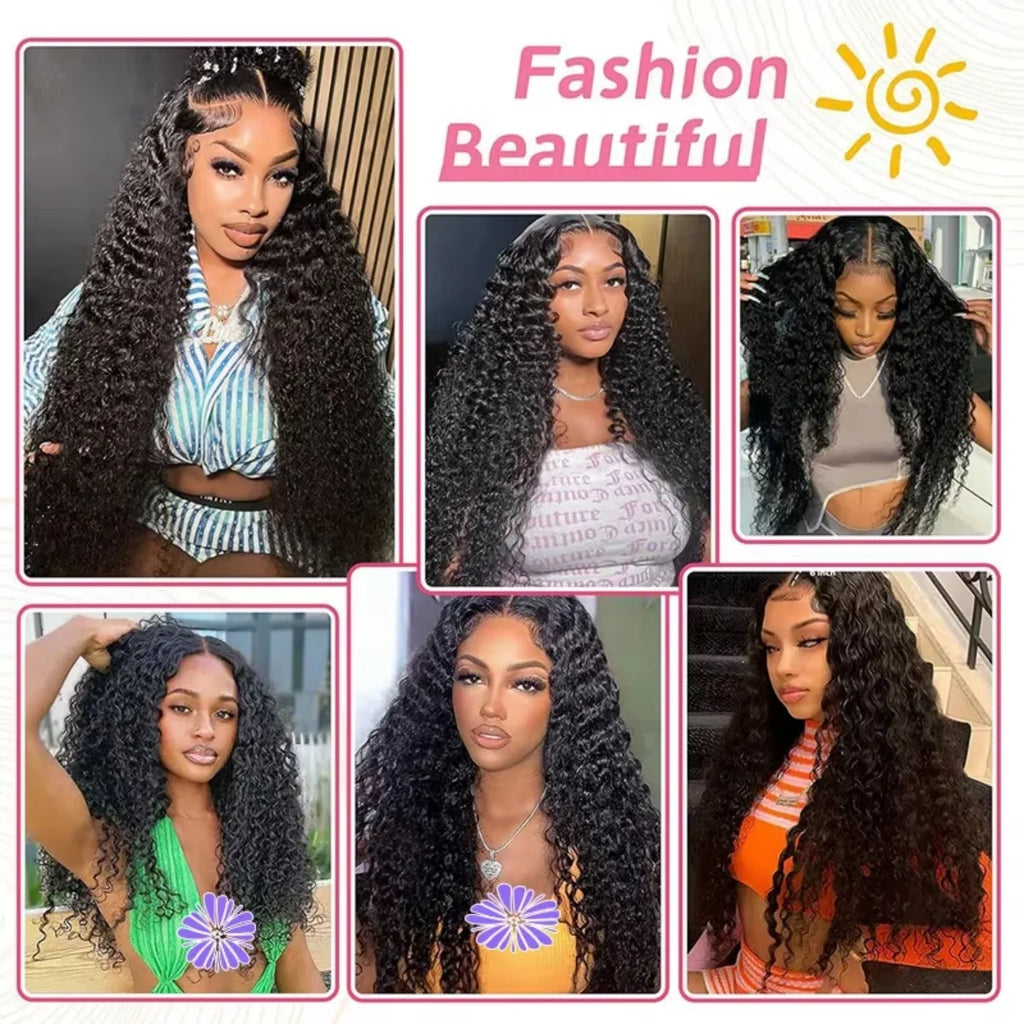 Deep Wigs Human Hair For Woman Burmese Curly Deep Wave Human Hair Wig 13x6 HD Lace Human Hair Wig on Clearance Sale-4
