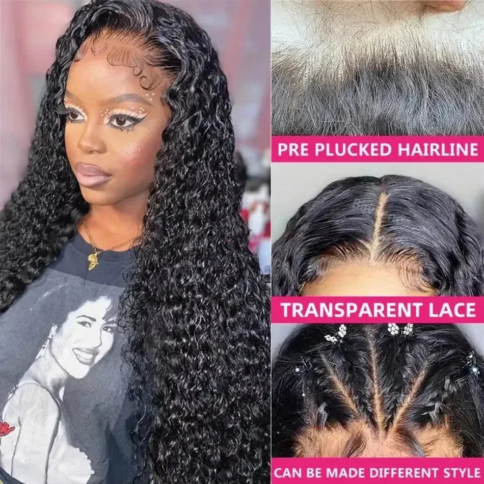 Glueless Wigs Human Hair Wear and Go Deep Wave 13x4 13x6 Lace Frontal Wig PrePlucked Curly Human Hair Ready To Wear 5x5 Lace Closure Wig Vietnamese Hair-3