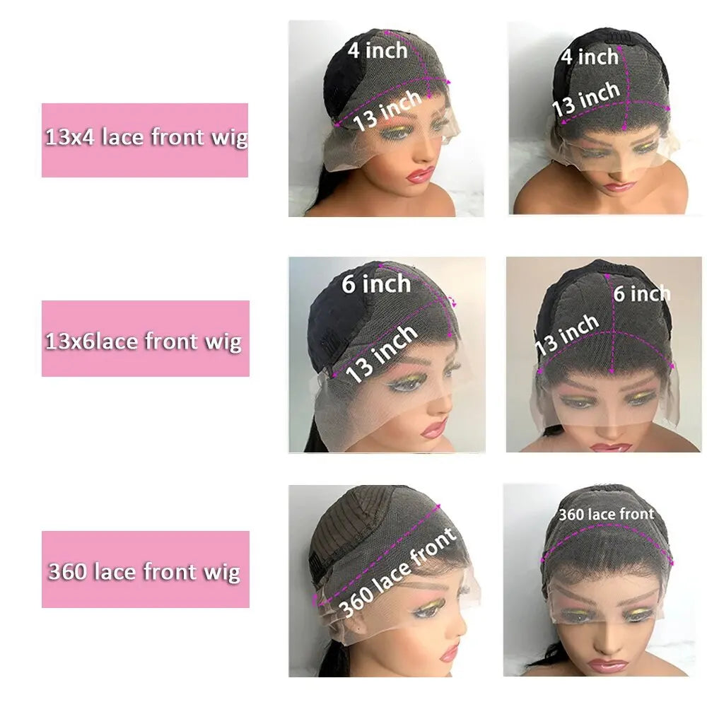 Brazilian Natural Body Wave Virgin Human Hair Wig HD Lace Frontal Closure 360 Wig 13x4 13x6 5x5 180% 200% Density 16-40 Inch Pre Bleached Knots-4