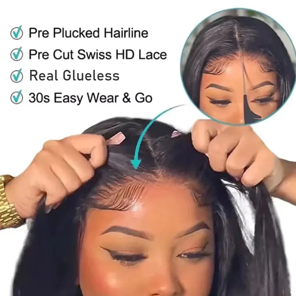 13x4 13x6 HD Lace Frontal 5x5 Closure Wigs | 40 42 Inch Bone Straight Glueless Human Hair Wigs-1
