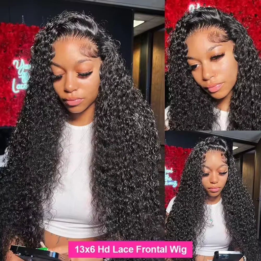 Deep Wave 13x4 Hd Lace Front Human Hair Wig 42 Inch Deep Wave 13x6 Hd Lace Frontal Wig 250 Density 5x5 Glueless Wig For Women-2