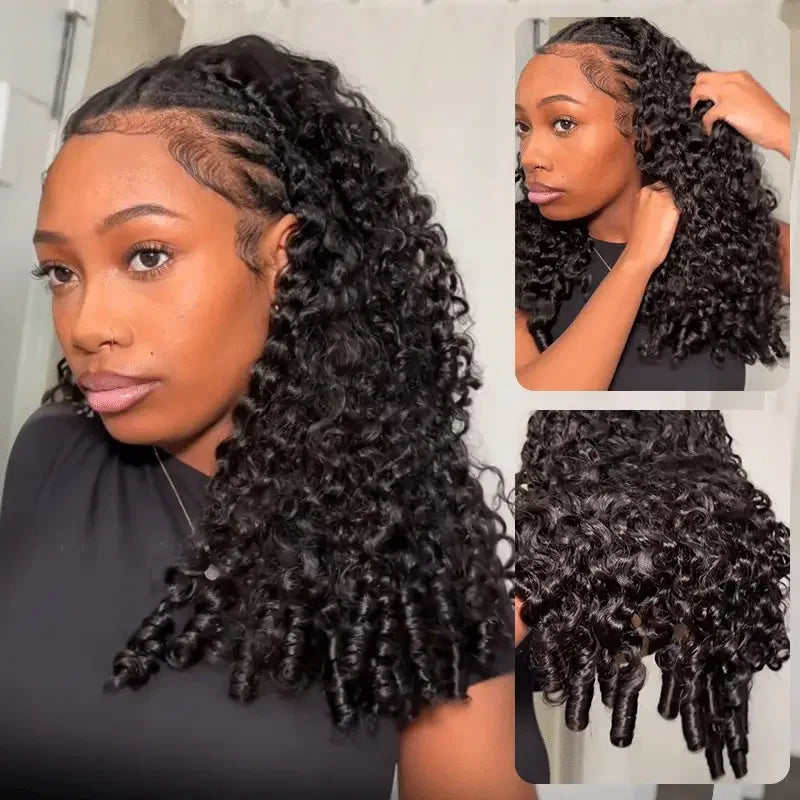 12A Burmese Curly Human Hair Wig Ready to Wear 200% 250% Density 13x4 Transparent Lace Frontal Wig Deep Wave Curly Lace Front Human Hair Wigs For Woman Ready to Wear On Clearance Sale Pre Plucked Wig Party Work Daily Life-4