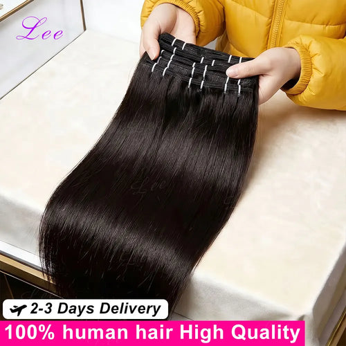16A Straight Bundles Human Hair Brazilian Remy Weave Raw Hair 3 4 5 Pcs 100% Unprocessed Double Weft Human Hair Bundles Extensions Natural Black-1