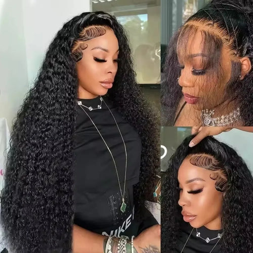 200% Density 13x6 13x4 Deep Wave Hd Lace Frontal Wigs Human Hair 30 40 Inch Wet And Wavy Loose Water Wave Lace Front Wig 360 Curly Lace Frontal Human Hair Lace Wigs For Women Human Hair 100% Human Hair-0