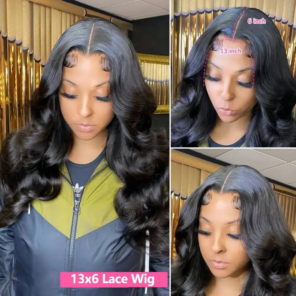 HD Transparent 13x4 13x6 Body Wave Lace Front Wig Pre Plucked 360 Lace Frontal Wig Human Hair Wigs For Women 5x5 Wig 200 Density-2