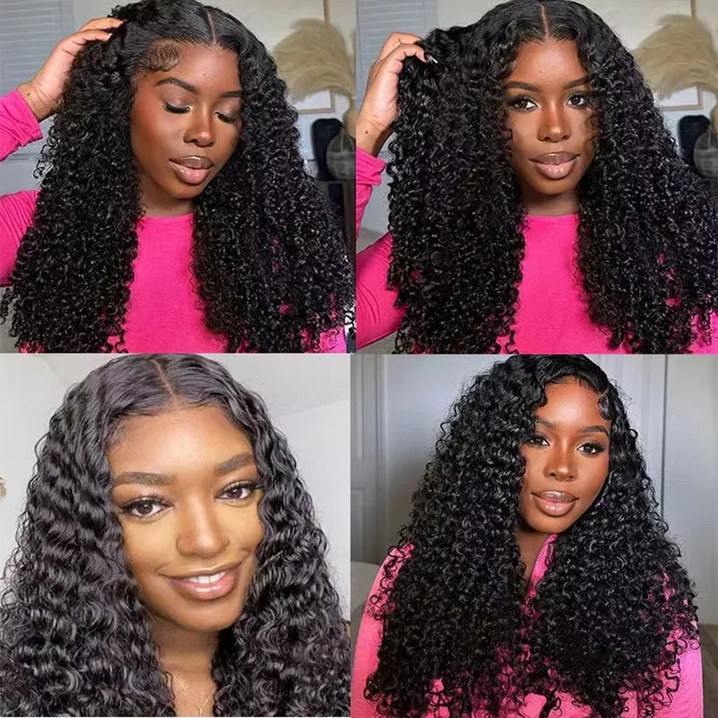 13x6 Lace Frontal Wig 200% Density Burmese Curly Wig Human Hair 13x4 HD Transparent Pre Plucked Burmese Virgin Human Hair Wigs-4