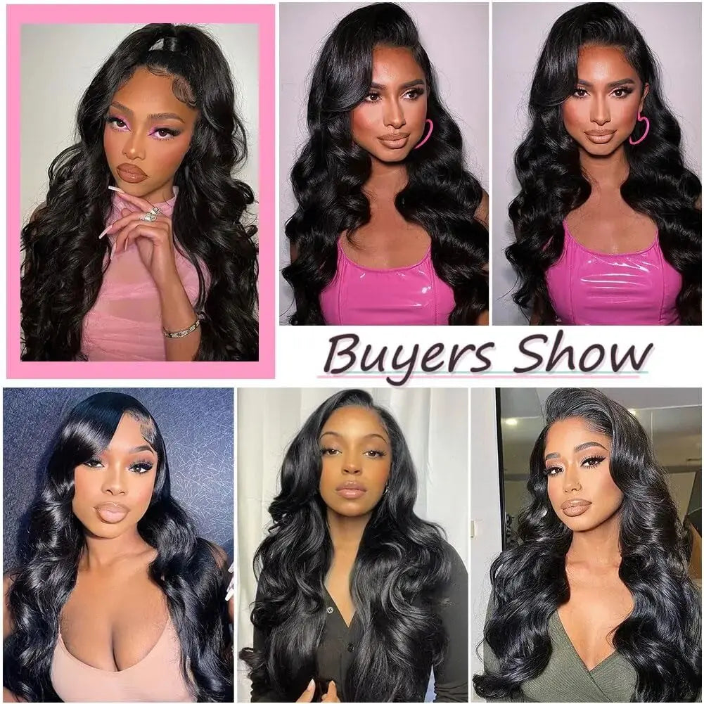 Brazilian Natural Body Wave Virgin Human Hair Wig HD Lace Frontal Closure 360 Wig 13x4 13x6 5x5 180% 200% Density 16-40 Inch Pre Bleached Knots-2